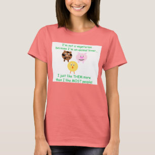 Vegetarier nicht ein Tierliebhaber-Shirt T-Shirt