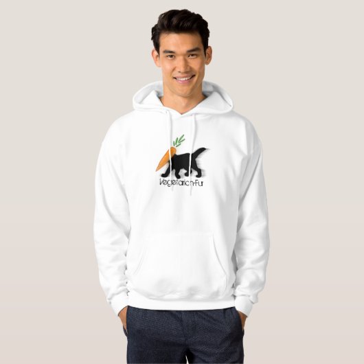 Vegetarier Pelz Hoodie (Vorne ganz)