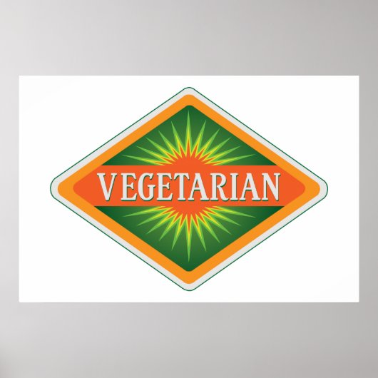 Vegetarier Poster (Vorne)