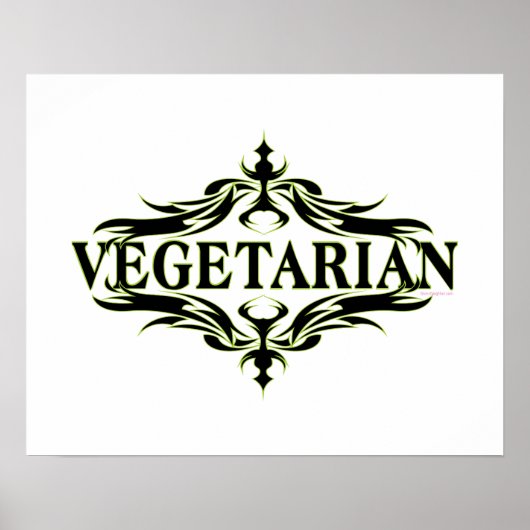 Vegetarier Poster (Vorne)