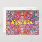 Vegetarier Postkarte (Vorne/Hinten)