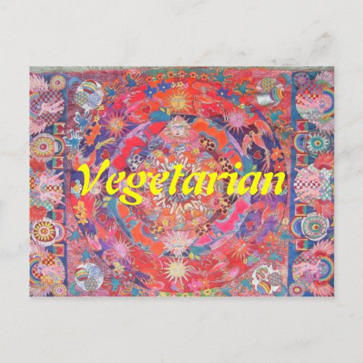 Vegetarier Postkarte (Vorderseite)