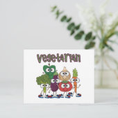Vegetarier Postkarte (Stehend Vorderseite)