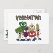 Vegetarier Postkarte (Vorne/Hinten)