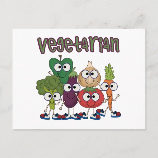Vegetarier Postkarte (Vorderseite)
