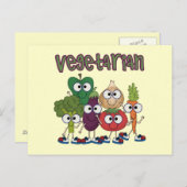 Vegetarier Postkarte (Vorne/Hinten)