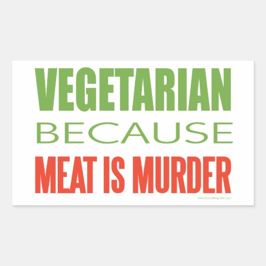 Vegetarier Rechteckiger Aufkleber (Vorderseite)