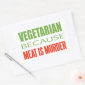 Vegetarier Rechteckiger Aufkleber (Umschlag)