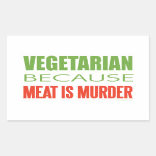 Vegetarier Rechteckiger Aufkleber