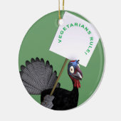 Vegetarier Regel! Keramik Ornament (Links)