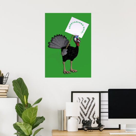 Vegetarier Regel! Poster (Heimbüro)