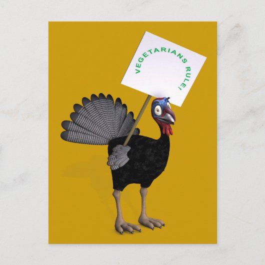 Vegetarier Regel! Postkarte (Vorderseite)