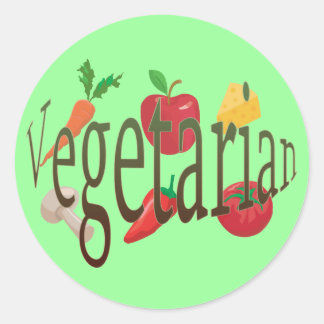 Vegetarier Runder Aufkleber