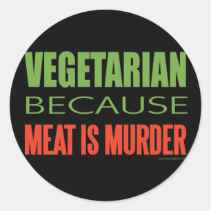 Vegetarier Runder Aufkleber