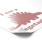 Vegetarier Stegosaurus Dinosaur - Rosa Fotodruck (Ecke)