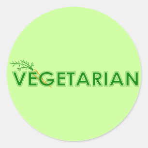 Vegetarier-Sticker Runder Aufkleber