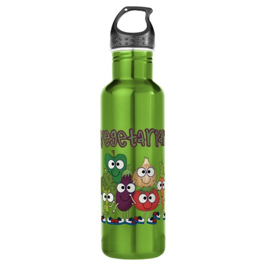 Vegetarier Trinkflasche (Vorderseite)
