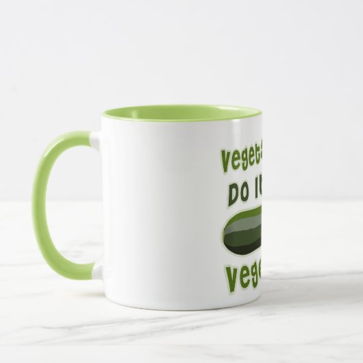 Vegetarier tun es mit Gemüse Tasse (Links)