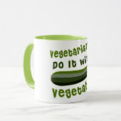 Vegetarier tun es mit Gemüse Tasse (Vorderseite Links)