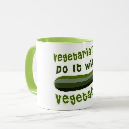 Vegetarier tun es mit Gemüse Tasse (Vorderseite Links)