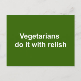Vegetarier tun es mit Leib Postkarte