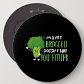 Vegetarier Vegan vielleicht Broccoli Doesnot like Button (Vorne & Hinten)