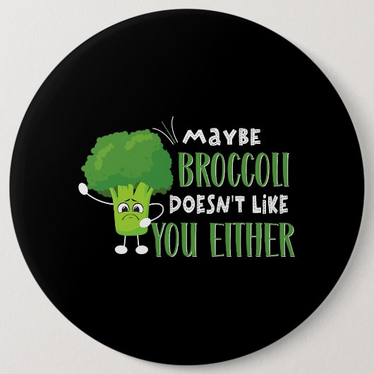 Vegetarier Vegan vielleicht Broccoli Doesnot like Button (Vorderseite)