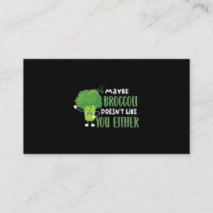 Vegetarier Vegan vielleicht Broccoli Doesnot like Visitenkarte