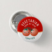 Vegetarier von meinem Kopf bis zu meinen Zehen nie Button (Vorne & Hinten)