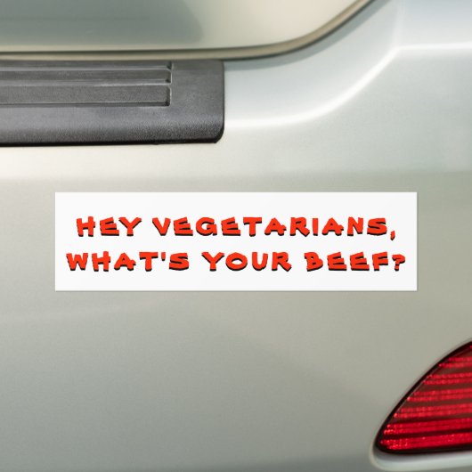 Vegetarier, was ist dein Rindfleisch? Autoaufkleber (Auf Auto)