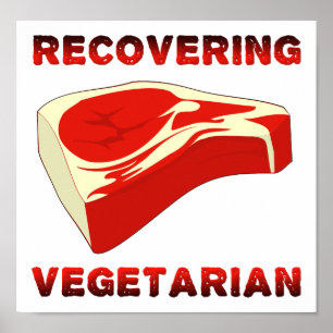 Vegetarier-Werdender Lustiger Poster