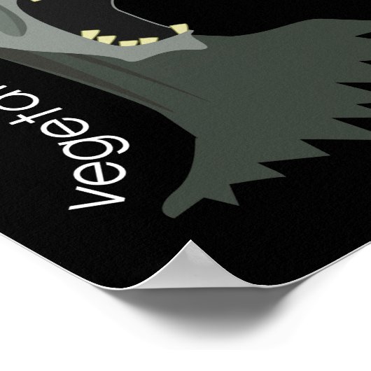 Vegetarier Zombie will Graaains! Poster (Ecke)