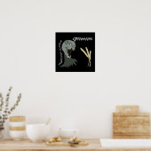 Vegetarier Zombie will Graaains! Poster (Küche)