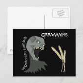 Vegetarier Zombie will Graaains! Postkarte (Vorne/Hinten)