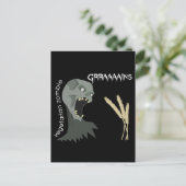 Vegetarier Zombie will Graaains! Postkarte (Stehend Vorderseite)