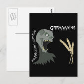 Vegetarier Zombie will Graaains! Postkarte (Vorne/Hinten)