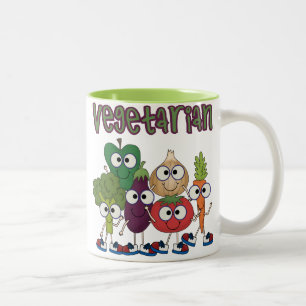 Vegetarier Zweifarbige Tasse