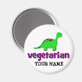 Vegetarisch - Dinosaurier-Design Magnet (Vorderseite/Rückseite)