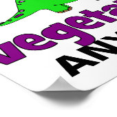 Vegetarisch - Dinosaurier-Design Poster (Ecke)