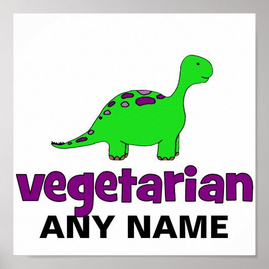 Vegetarisch - Dinosaurier-Design Poster (Vorne)