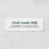 vegetarisch. mini visitenkarte (Rückseite)