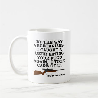Vegetarische Bevorzugungs-lustige Jagd-Tasse Kaffeetasse