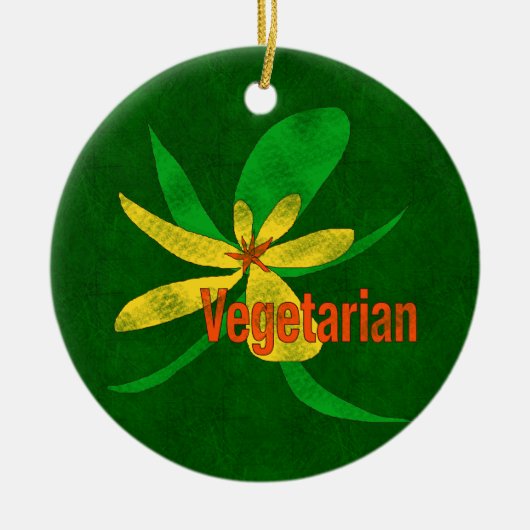 Vegetarische Blume Keramikornament (Vorne)