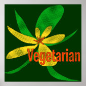 Vegetarische Blume Poster (Vorne)