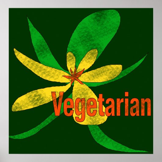 Vegetarische Blume Poster (Vorne)