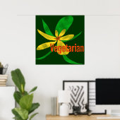 Vegetarische Blume Poster (Heimbüro)