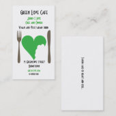 Vegetarische Café-Visitenkarte Visitenkarte (Vorne/Hinten)