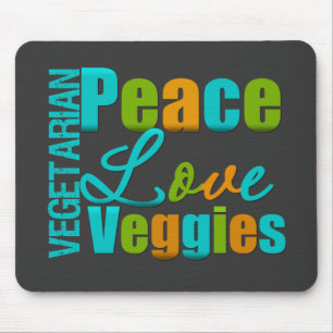 Vegetarische FriedensLiebeVeggies Mousepad