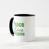 Vegetarische FriedensLiebeVeggies Tasse (Vorderseite Links)