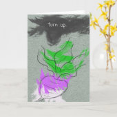 Vegetarische Geburtstagskarte Witz vegan Karte (Gelbe Blume)